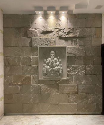 Stone fluted wall design for modern architectural interiors
